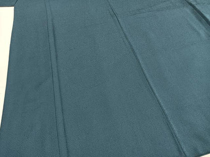 平和屋着物●洗える最高級着物　＜英＞はなぶさ謹製　色無地　納戸色　洗える着物　AABI1484fy