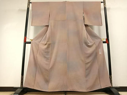 平和屋着物●染色作家　斉藤三才　小紋　霞文　暈し染め　正絹　逸品　未使用　AABI1485fy