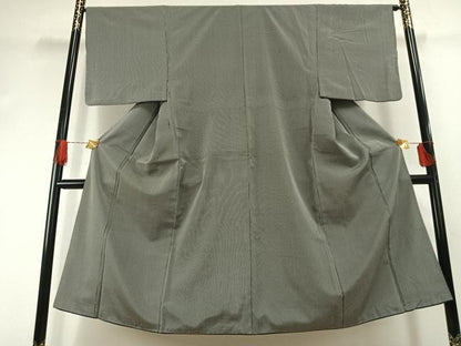 平和屋着物●男性　お召　縞　正絹　逸品　AABI1494fy