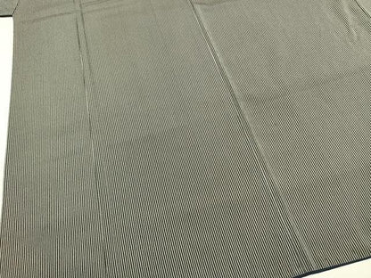 平和屋着物●男性　お召　縞　正絹　逸品　AABI1494fy