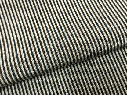 平和屋着物●男性　お召　縞　正絹　逸品　AABI1494fy