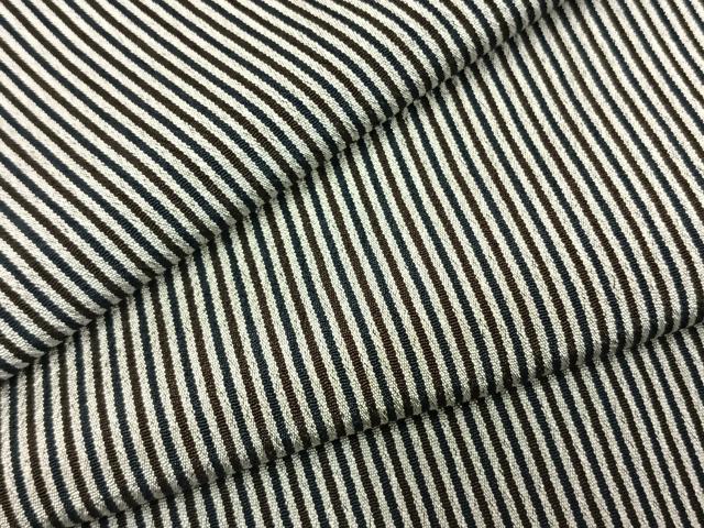 平和屋着物●男性　お召　縞　正絹　逸品　AABI1494fy