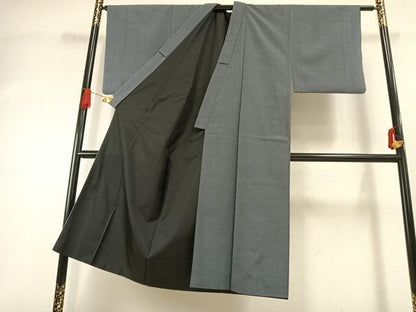平和屋着物●男性　お召　蚊絣　正絹　逸品　AABI1496fy