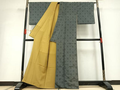 平和屋着物●お召　吉祥花文　正絹　逸品　AABI1505fy