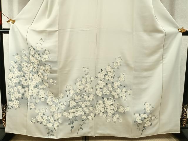 平和屋着物●訪問着　手描き　枝花文　暈し染め　正絹　逸品　AABI1506fy