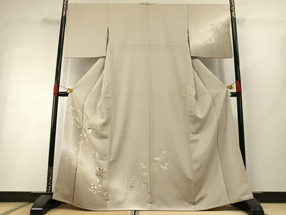 平和屋着物●訪問着　作家物　人物花文　暈し染め　正絹　逸品　AABI1507fy