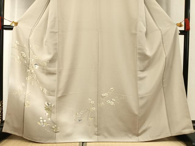 平和屋着物●訪問着　作家物　人物花文　暈し染め　正絹　逸品　AABI1507fy