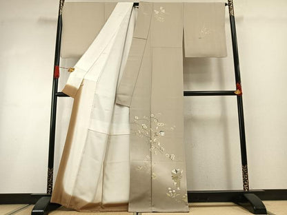 平和屋着物●訪問着　作家物　人物花文　暈し染め　正絹　逸品　AABI1507fy