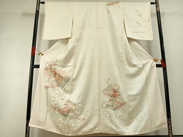平和屋着物●訪問着　刺繍　絵巻　金彩　正絹　逸品　AABI1508fy