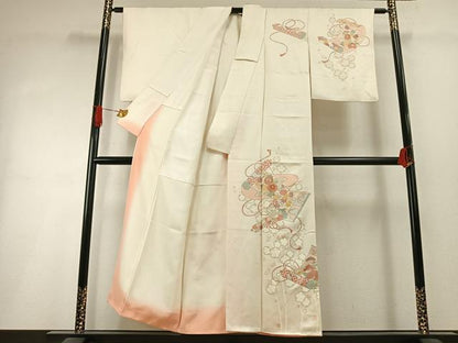 平和屋着物●訪問着　刺繍　絵巻　金彩　正絹　逸品　AABI1508fy