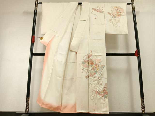 平和屋着物●訪問着　刺繍　絵巻　金彩　正絹　逸品　AABI1508fy