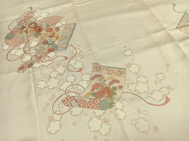 平和屋着物●訪問着　刺繍　絵巻　金彩　正絹　逸品　AABI1508fy