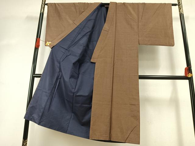 平和屋着物●男性　本場大島紬　アンサンブル　亀甲絣　証紙付き　正絹　逸品　AABI1509fy