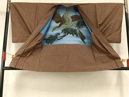 平和屋着物●男性　本場大島紬　アンサンブル　亀甲絣　証紙付き　正絹　逸品　AABI1509fy