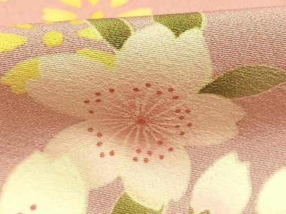 平和屋着物●豪華振袖　舞桜文　暈し染め　ロング丈　正絹　逸品　AABI1513fy