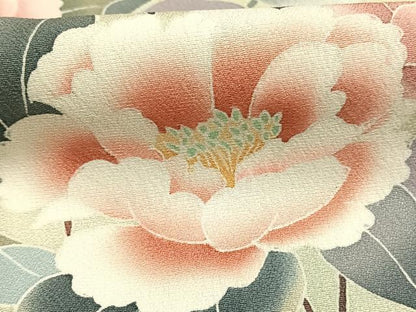 平和屋着物●訪問着　友禅　作家物　枝花文　暈し染め　正絹　逸品　AABI1514fy
