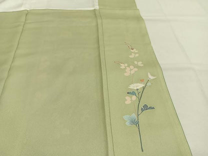 平和屋着物●訪問着　友禅　作家物　枝花文　暈し染め　正絹　逸品　AABI1514fy
