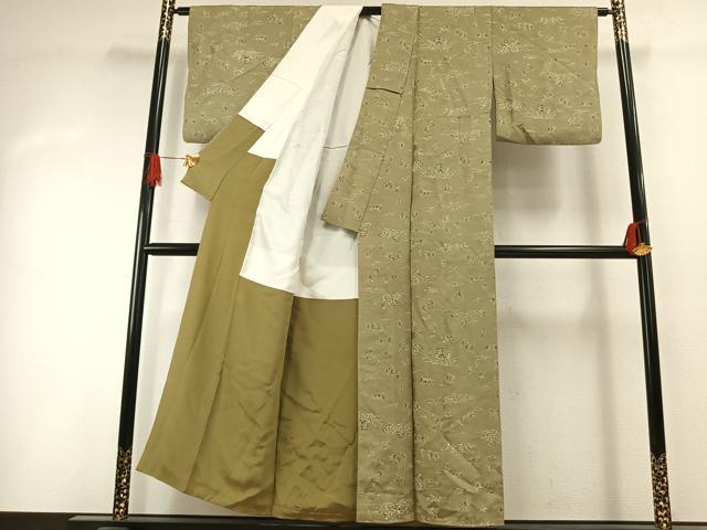 平和屋着物●上質な小紋　鳥獣戯画　正絹　逸品　AABI1516fy