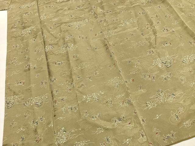 平和屋着物●上質な小紋　鳥獣戯画　正絹　逸品　AABI1516fy