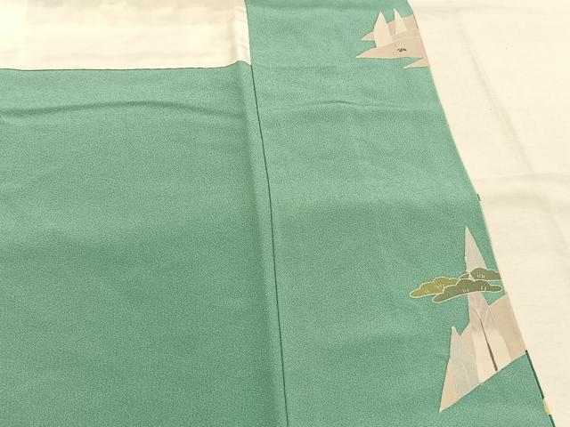 平和屋着物●訪問着　風景花文　暈し染め　正絹　逸品　AABI1524fy