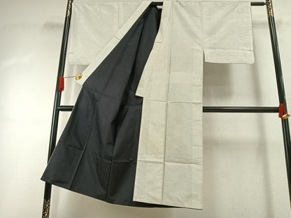 平和屋着物●男性　本場大島紬　白大島　一元絣　正絹　逸品　AABI1525fy