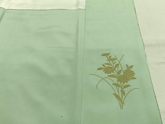 平和屋着物●訪問着　花鳥文　暈し染め　金彩　正絹　逸品　未使用　AABI1530fy