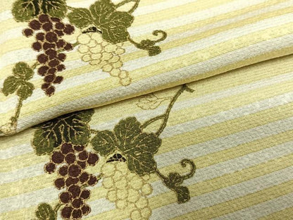 平和屋着物●世界的友禅作家　千地泰弘　小紋　葡萄蔦の葉文　暈し染め　金彩　ロング丈　正絹　逸品　AABI1532fy