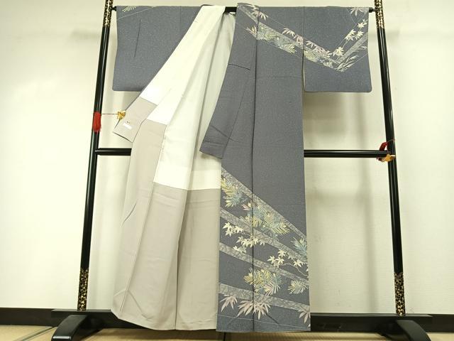 平和屋着物●倉染匠　猟彩友禅作家　倉翔篁　訪問着　松竹　三越扱い　正絹　逸品　AABI1533fy