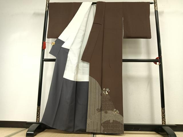 平和屋着物●訪問着　瓢箪　金彩　正絹　逸品　未使用　AABI1538fy