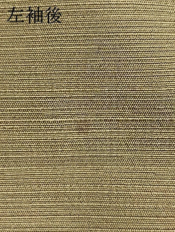 平和屋着物●男性　紬　色無地　油色　正絹　逸品　AABI1550fy