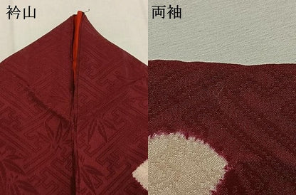 平和屋着物●アンティーク　大正ロマン　訪問着　絞り　刺繍　舞花文　正絹　逸品　AABI1558fy