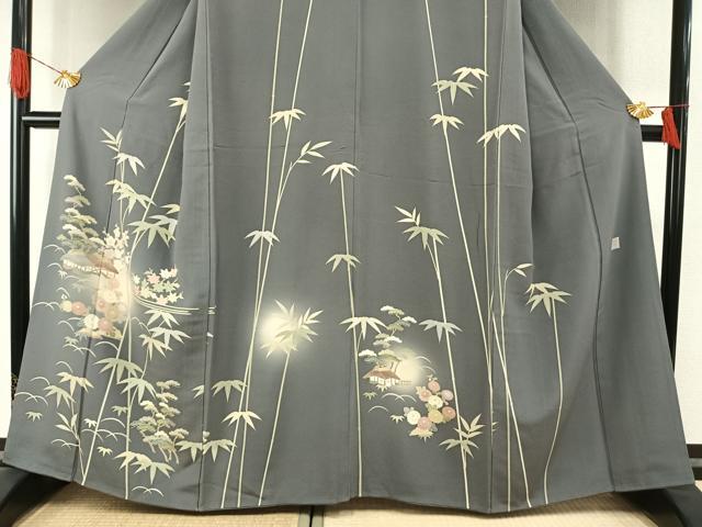 平和屋着物●訪問着　友禅　作家物　松竹梅　暈し染め　正絹　逸品　AABI1570fy