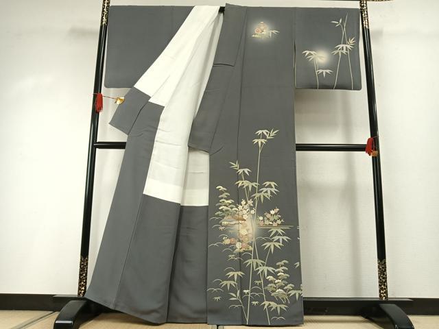 平和屋着物●訪問着　友禅　作家物　松竹梅　暈し染め　正絹　逸品　AABI1570fy