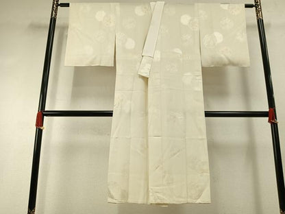平和屋着物●長襦袢　無双仕立て　雪輪花地紋　暈し染め　正絹　逸品　AABI1572fy
