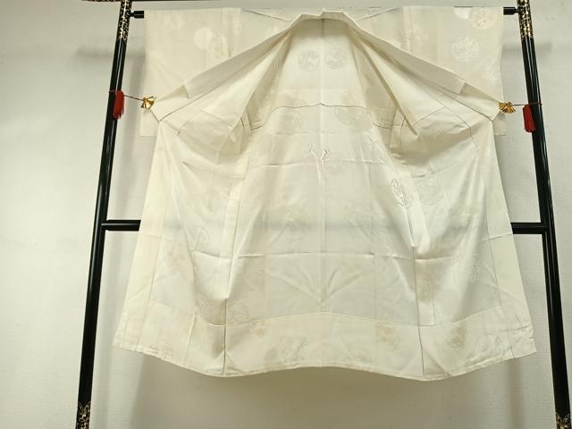 平和屋着物●長襦袢　無双仕立て　雪輪花地紋　暈し染め　正絹　逸品　AABI1572fy