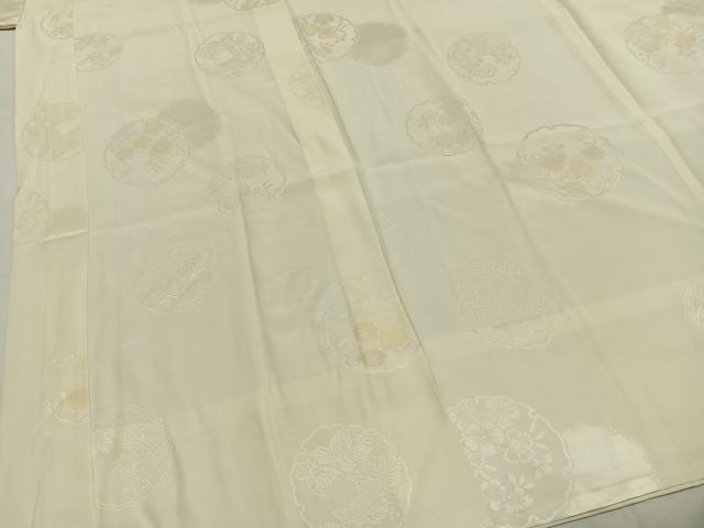 平和屋着物●長襦袢　無双仕立て　雪輪花地紋　暈し染め　正絹　逸品　AABI1572fy