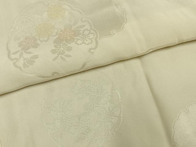 平和屋着物●長襦袢　無双仕立て　雪輪花地紋　暈し染め　正絹　逸品　AABI1572fy