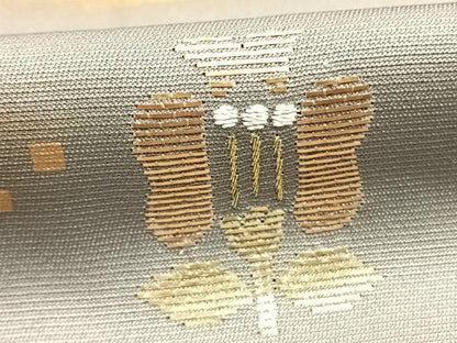 平和屋着物●訪問着　竹屋町刺繍　遠州椿　金糸　金彩　正絹　逸品　未使用　AABI1575fy