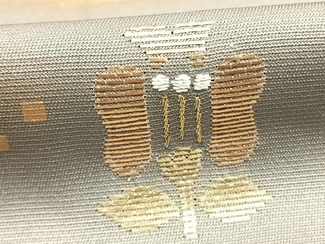 平和屋着物●訪問着　竹屋町刺繍　遠州椿　金糸　金彩　正絹　逸品　未使用　AABI1575fy