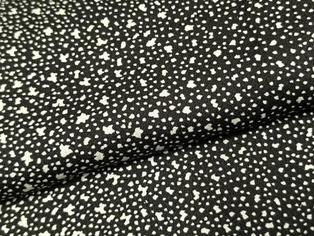 平和屋着物●上質な小紋　霞文　黒地　正絹　逸品　AABI1576fy