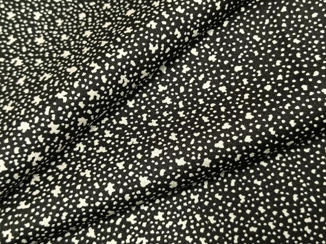 平和屋着物●上質な小紋　霞文　黒地　正絹　逸品　AABI1576fy