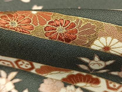 平和屋着物●訪問着　刺繍　熨斗花文　金彩　正絹　逸品　AABI1579fy