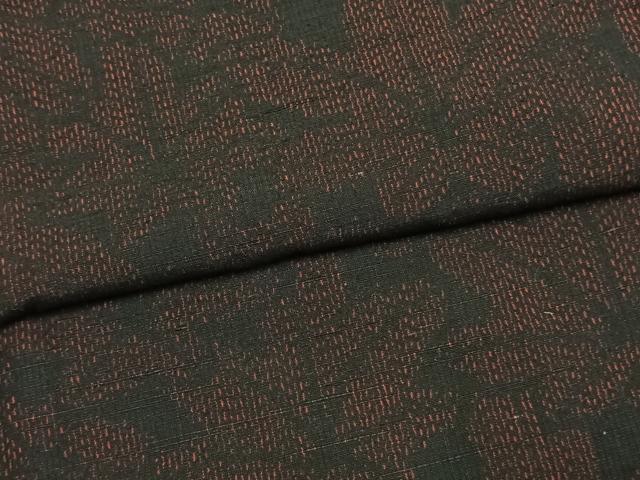 平和屋着物●結城紬　葉尽くし　正絹　逸品　AABI1580fy
