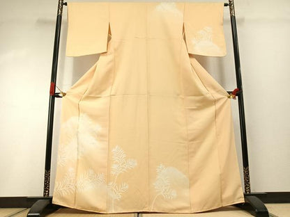 平和屋着物●訪問着　刺繍　松　暈し染め　正絹　逸品　AABI1603fy