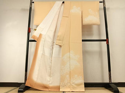 平和屋着物●訪問着　刺繍　松　暈し染め　正絹　逸品　AABI1603fy