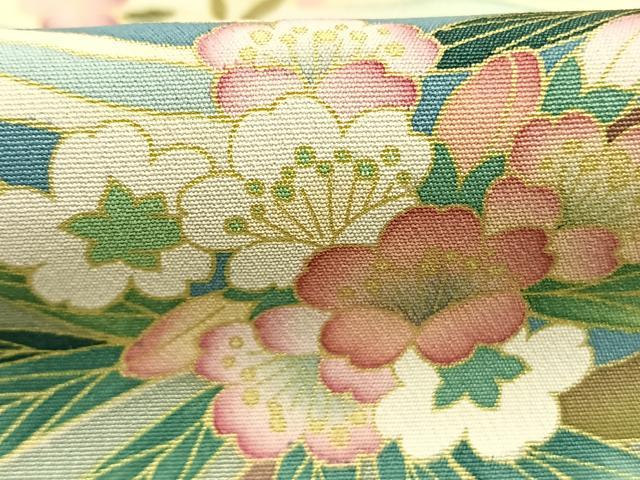 平和屋着物●豪華色留袖　友禅　作家物　風景花文　正絹　逸品　AABI1607fy