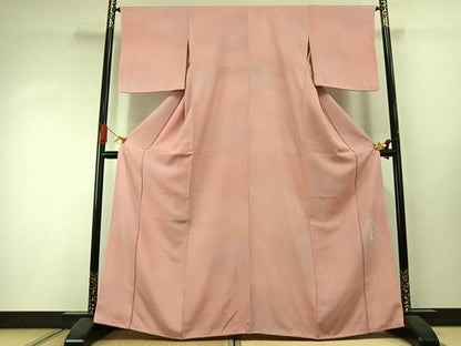 平和屋着物●染色作家　斉藤三才　小紋　霞文　正絹　逸品　AABI1608fy