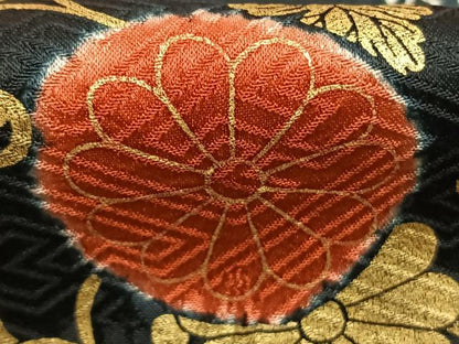 平和屋着物●豪華振袖　絞り　花唐草文　金彩　正絹　逸品　AABI1616fy