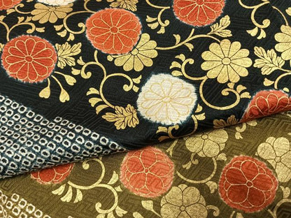 平和屋着物●豪華振袖　絞り　花唐草文　金彩　正絹　逸品　AABI1616fy