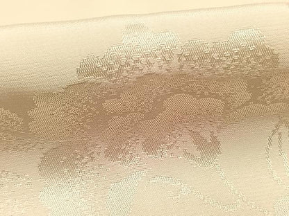 平和屋着物●振袖用長襦袢　袷　草花地紋　暈し染め　半衿刺繍　正絹　逸品　AABI1617fy